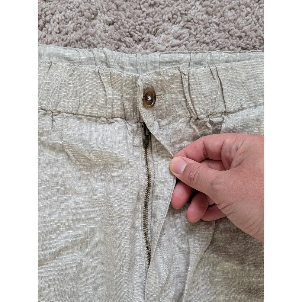 Quince 100% European Linen Pants Flax Mens XL (Fits 36x31) NWT Pockets Flowy